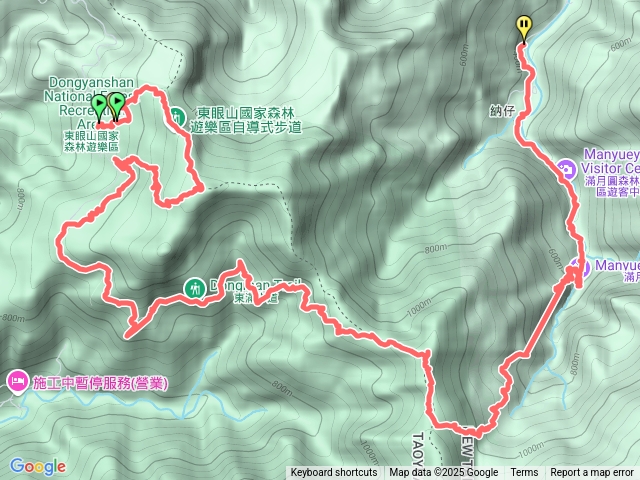 東滿步道、東眼山、拉卡山、滿月圓