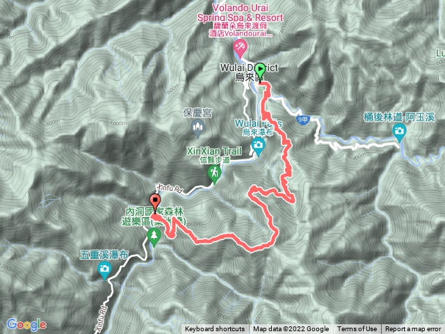 大刀山、大保克山、多望來山、西保克山下內洞森林遊樂區