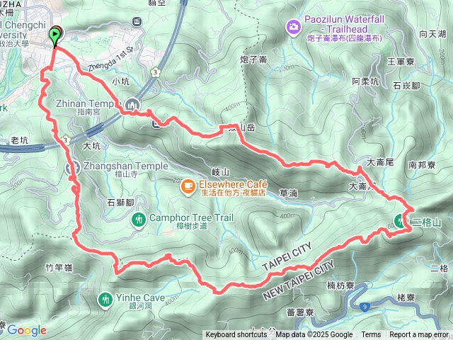 20251123 貓空環峰 (樟山 樟湖山 鵝角格山  三玄宮山 十六分山 貓空尖 南邦寮山 二格山 阿柔洋山 猴山岳) O行預覽圖