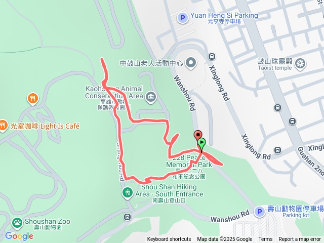 南壽山228紀念碑到登山口