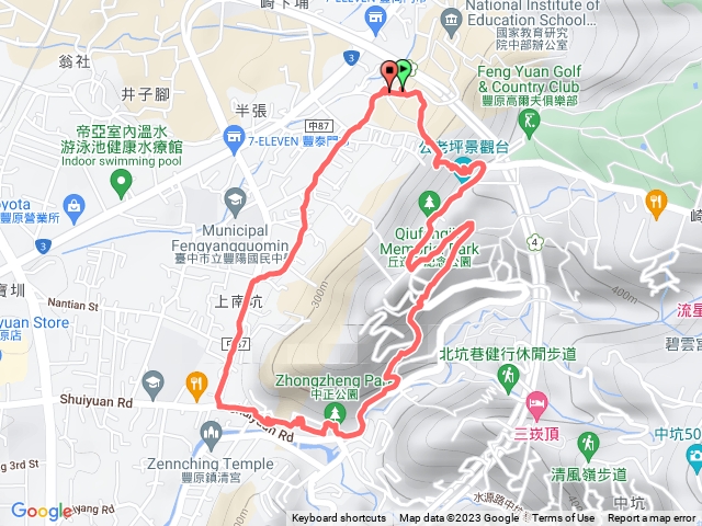 豐原蜈蚣崎中正公園環狀路線