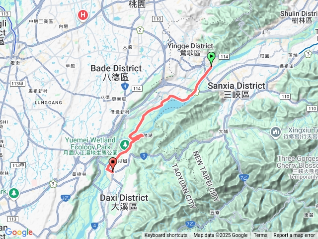 20251202 鶯歌 至 大溪 騎車+步行 經 中庒調整池 中庒吊橋 山豬湖生態公園 月眉濕地 大溪老街