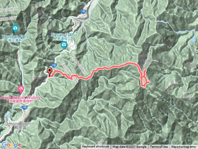 20210918 探勘路線 - 南湖大山東北峰、中南峰