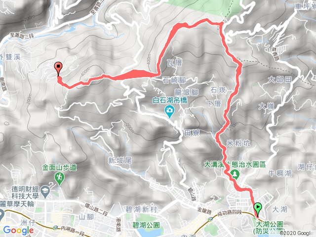 2020-07-01 07:13 大溝溪 龍船岩 開眼山 白石湖山 碧山 大崙頭尾山  中社