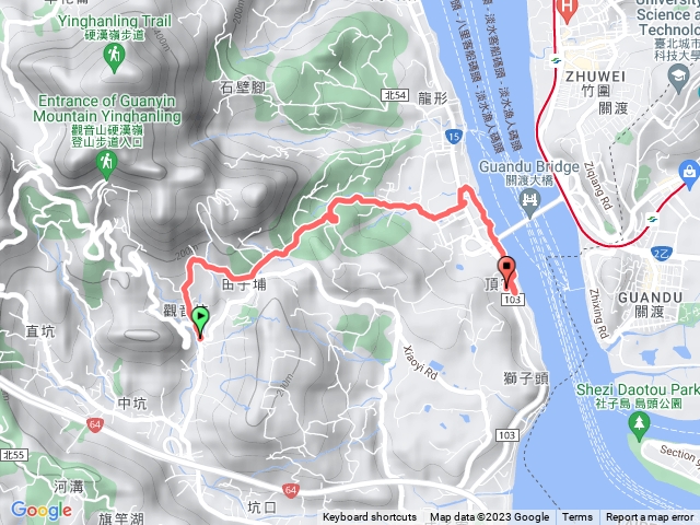 20230926 觀音山站 產業道路 淡水河左岸 關渡大橋站