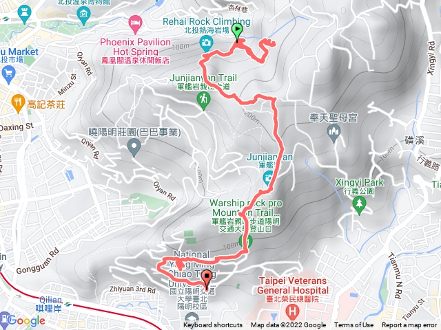 北投東明寺往軍艦岩下陽明大學