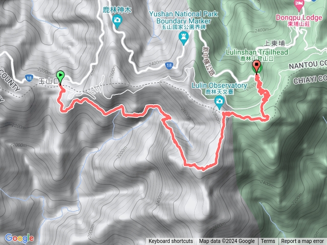 石山引水道、鹿林山