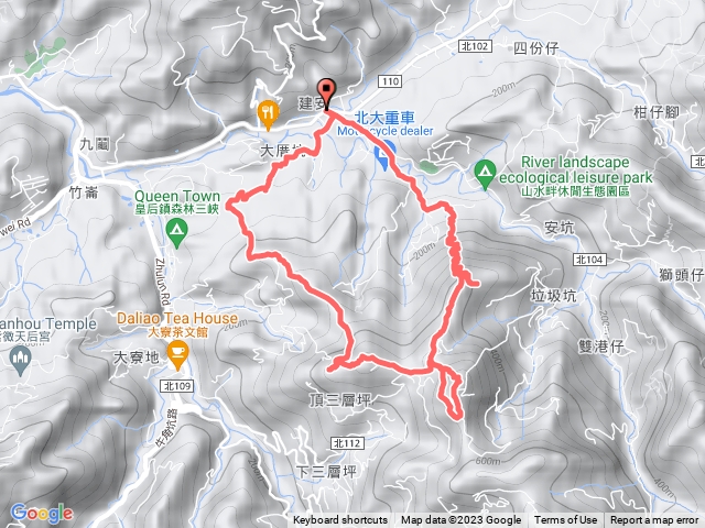 2023-0618_ 三峽安坑-鳥嘴四秀O型（大厝坑山-鳥背尖-鳥尾崙-鳥頭尖-鳥嘴尖-竹崙山-麒麟山）