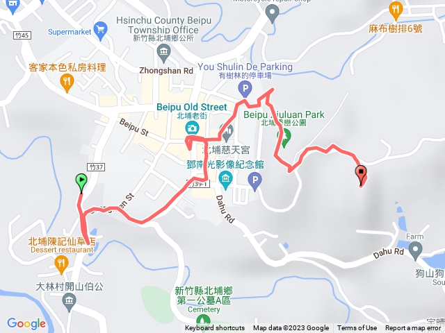 🔺新竹/北埔/北崗頂山，H210m (土地調查局圖根點 | 野23)