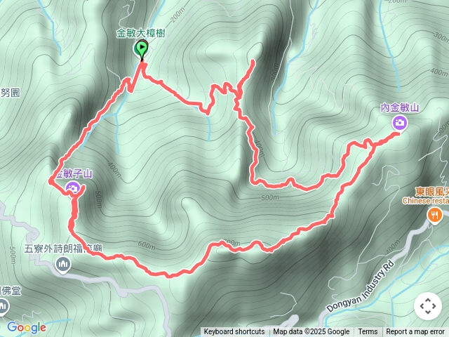 金敏子山、詩朗山、塞口坑山