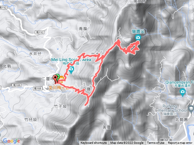 獵鷹尖（觀音上竹子尖、縱走一線天，伍龍下）
