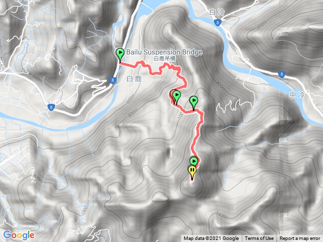 谷關七雄 - 白毛山 （白鹿吊橋來回）