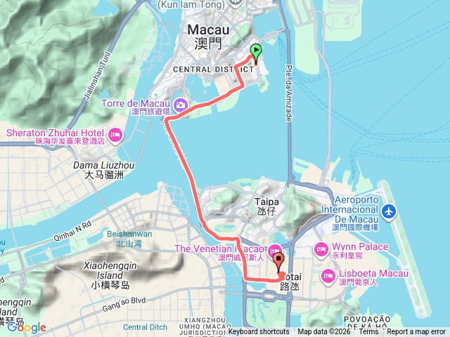 2026.01.12澳門金沙酒店回巴黎人軌跡