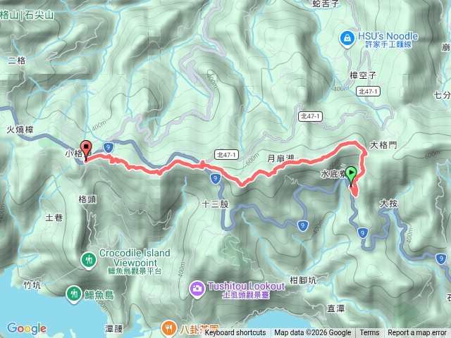20260516石碇-大格門站-大格門-粗坑崙山東峰-粗坑崙山-西峰-西南峰-風露嘴山-雲海山-小格頭站