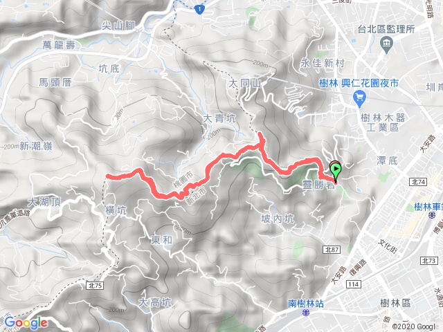 福德宮出發→大同山→青龍嶺→大棟山