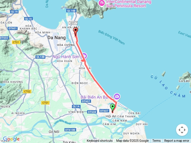 會安→五行山→峴港