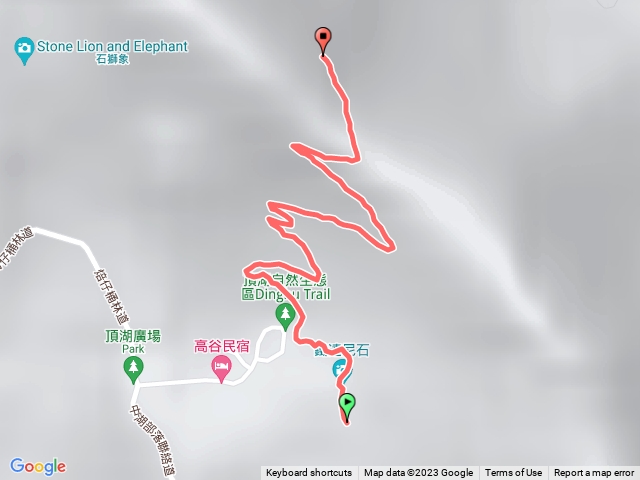 湖頂停車場出發