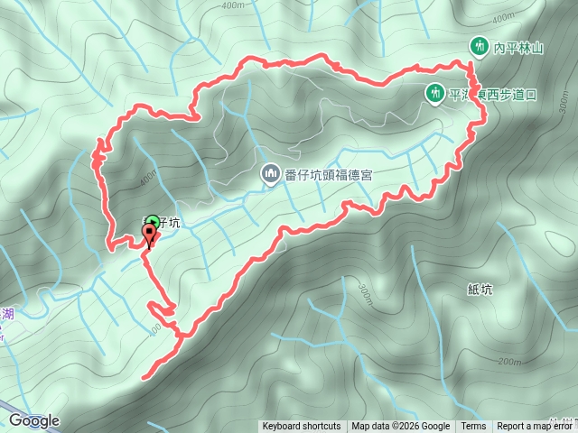 平湖西步道.內平林山.大坑山.平湖東步道O走預覽圖