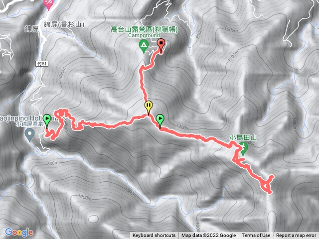 小錦屏溫泉進高島山縱走