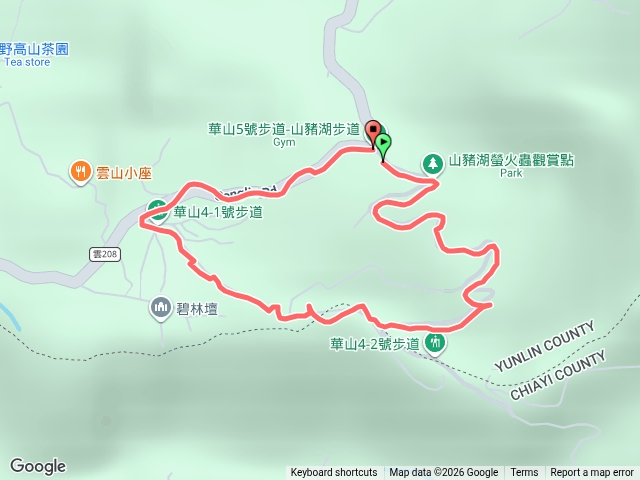 山豬湖步道環狀預覽圖