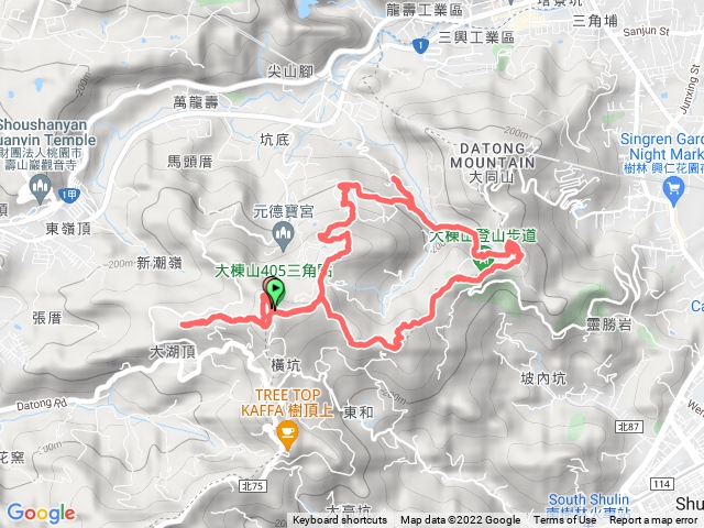 大棟山，青龍嶺，北天宮O型+大湖頂山