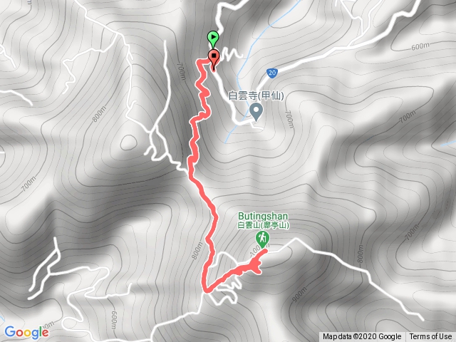 高雄甲仙一等三角點小百岳白雲山