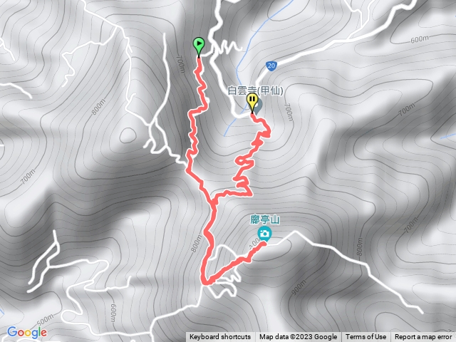 白雲山登山口基点成功