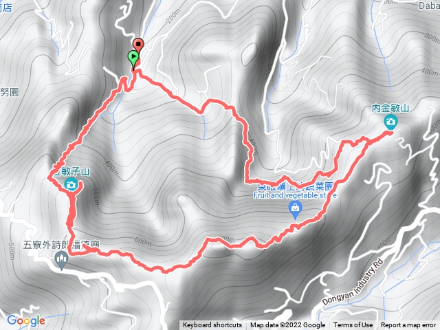 金敏子山-詩朗山-塞坑口山-內金敏山