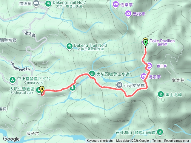 大坑四號上頭嵙山來回預覽圖