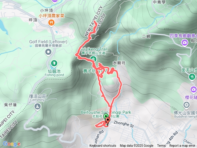北投三層崎、貴子坑、小坪頂山