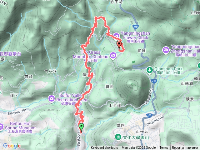 磺溪溫泉步道 龍鳳谷 十八份水圳步道 草山觀布吊橋 大屯瀑布 陽明山公園預覽圖