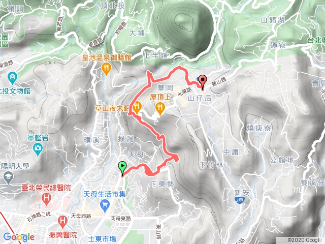天母山→天母古道→愛富二街
