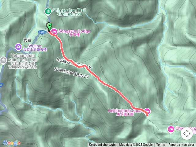 再走黑水塘山屋