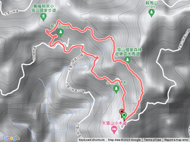 大雪山木馬道鞍馬山一圈