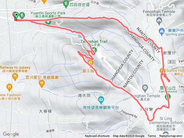 上萬里長城從藤山步道下