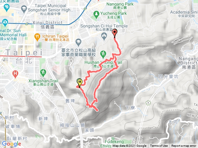 北興宮上姆指山O型經黃蟬園-九五峰