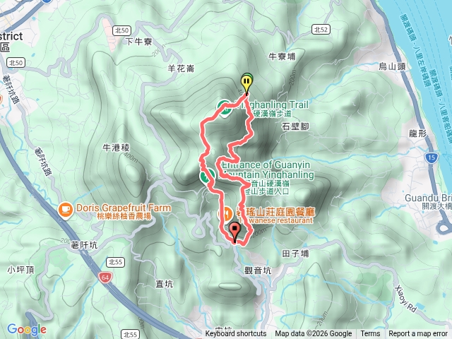 觀音山大崩壁路線
