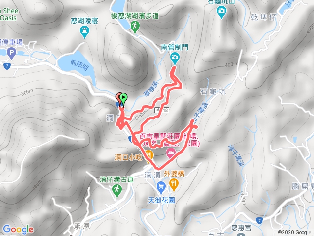 2020/04/15登山口-百吉林蔭步道-舊百吉隧道-登山口（O型）
