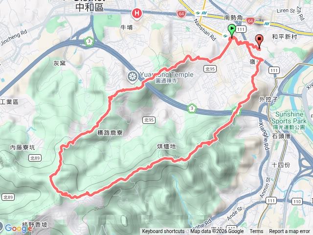 20260411六六登山隊南勢角中和天際線外挖子山南勢角山國旗嶺O形