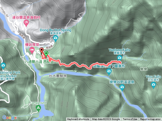 八通關古道西側至雲龍吊橋