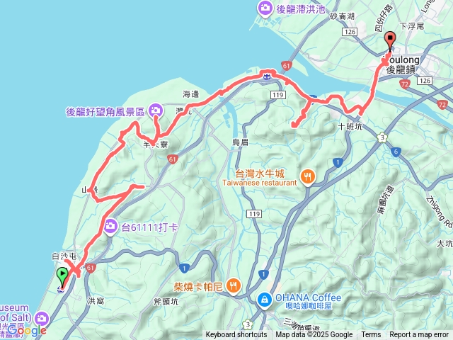2025-10-25白龍縱走(白沙屯火車站→後龍火車站)
