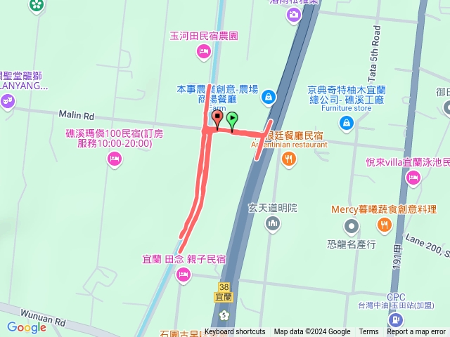 礁溪田中間慢跑