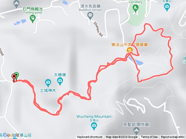 石門路70號登山口-直上山中湖-繞湖一大圈回山中湖-原路折返回來70號登山口