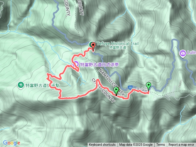 兒玉山東洗水山特富野古道