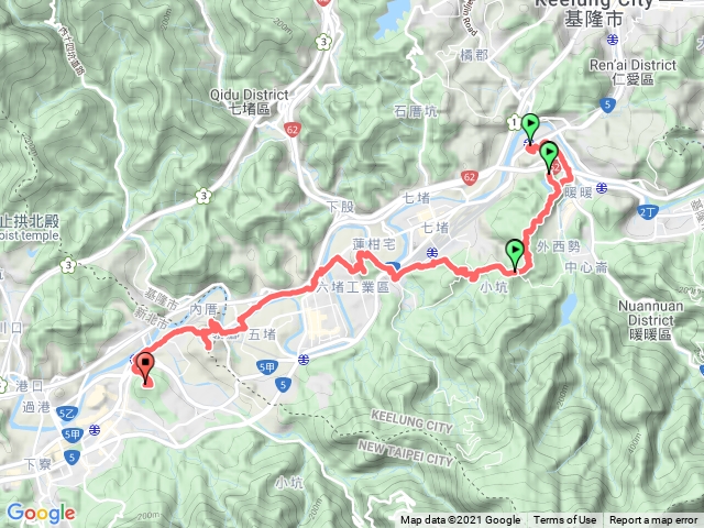 堵~八堵山~三疊山~臥龍山~益壽山~六堵險圳~六堵山~五堵南山~錦峰山~汐止車站(7小