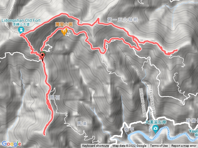 李棟山泰平山馬望僧侶山烏來山