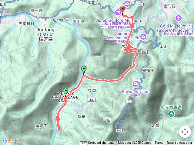 猴硐車站-大粗坑古道-小金瓜露頭-九份老街