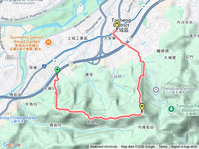 頂埔大暖尖山火焰山永寧O形