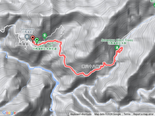 司馬庫斯巨木群步道迦南木屋登山口預覽圖