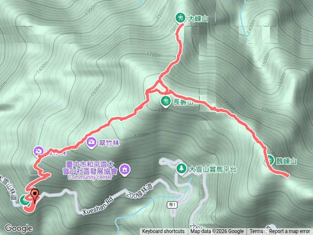 長壽山、三崠縱走
